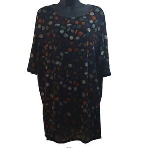 LuLaRoe IRMA Black Printed Top Size M EUC/NC #7088